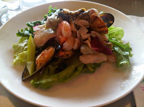 Seafood salad.